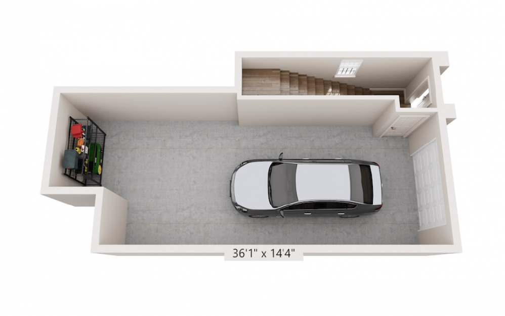A5-U  1  bed and 1 bath apartment 3D floorplan at Dream Marine Creek
